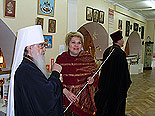 
Митрополит Филарет открыл международную выставку «Радость Пасхи» в БНТУ.

